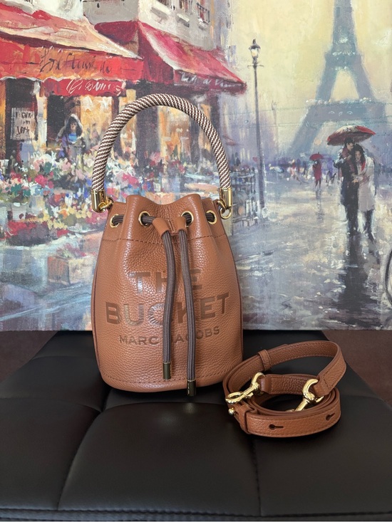 Marc Jacobs Handbags - Marc Jacobs Brown Leather The Bucket Bag with Rope Top Handle